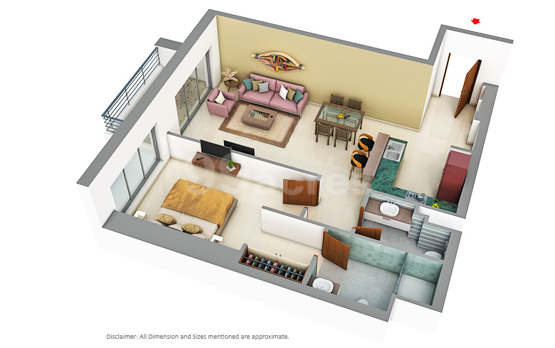 Select Group Select Studio One Floor Plan - Dubai Marina