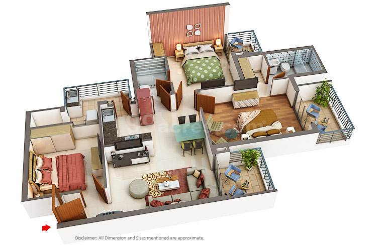 gaur saundaryam 3 bhk