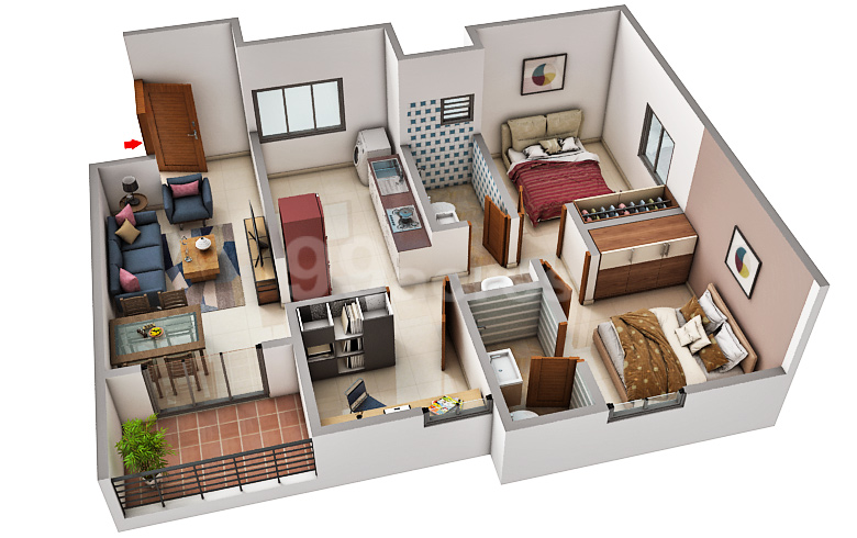 nanded city 3 bhk price